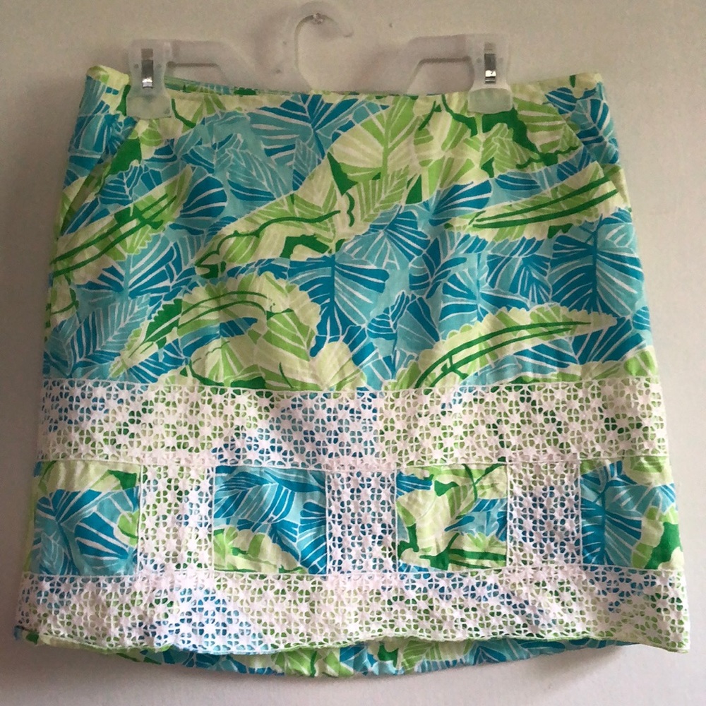 Lilly Pulitzer Turquoise Gator Alley Skirt